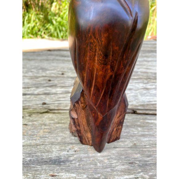 Vintage Heavy Carved Wood Quail Bird Sculpture - Picture 12 of 14